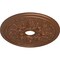 Ekena Millwork Rose and Ribbon Ceiling Medallion (Canopies up to 4"), 23 5/8"OD x 4"ID x 1 1/2"P, Polished Copper CM23ROPOS - alternate 3